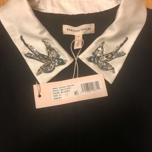 NWT Rebecca Taylor Bird Embellished Dress  - size 6